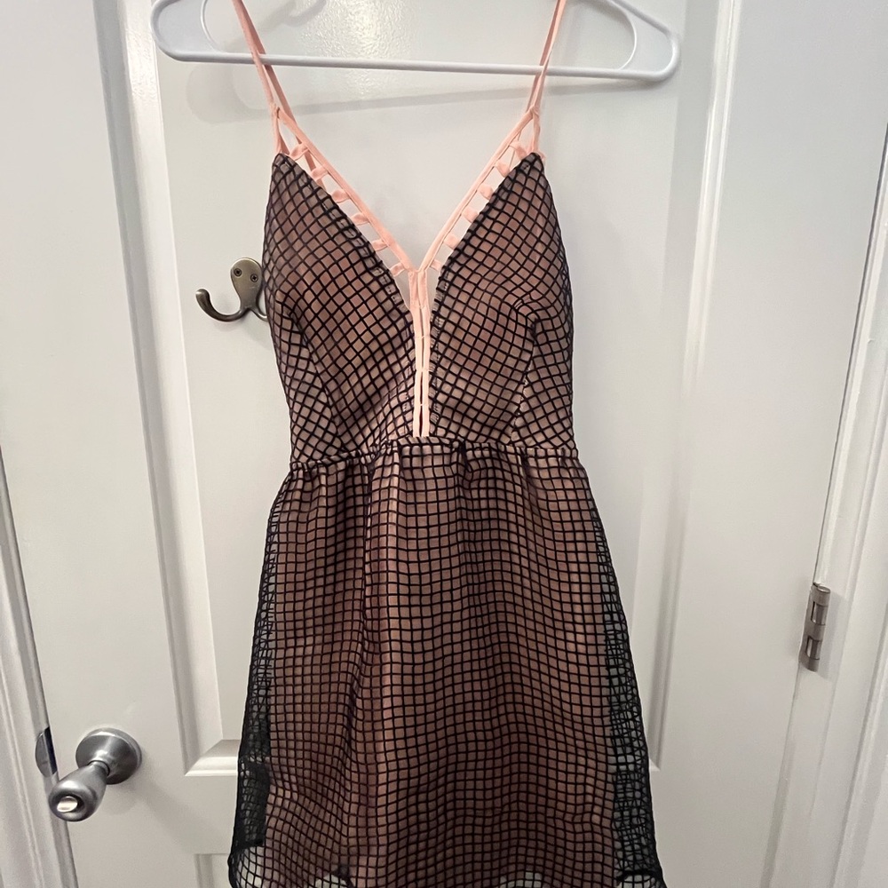 Elegant Black and Pink Women's Dress